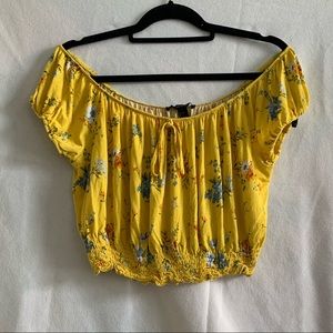 Yellow crop top
